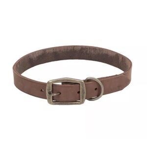 Dog Collar: Rustic Leather 22” Chocolate Brown